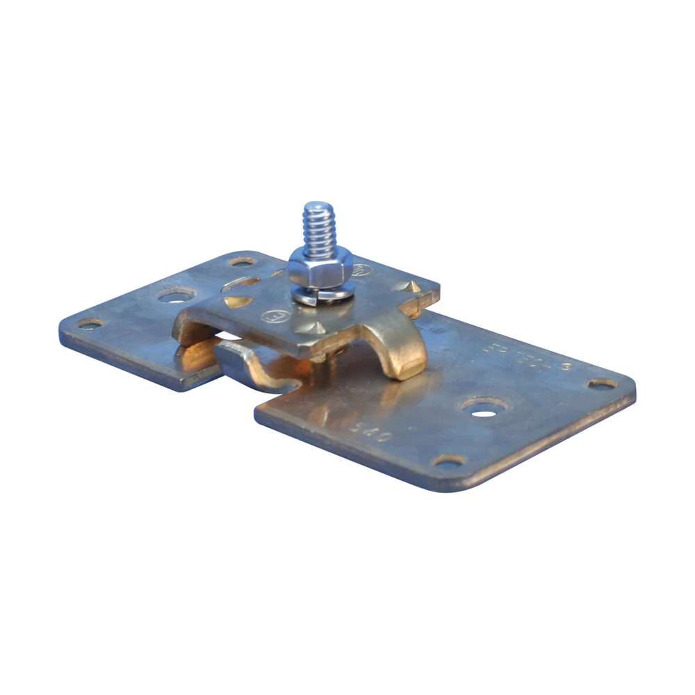 LPC540 Bonding Plate, 1-1/4 in H x 4-1/4 in W x 2-1/8 in D Plate, 4/0 AWG Wire, Copper, Bare