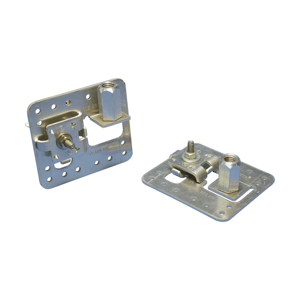 LPA30258 Adjustable Flat Imperial Thread Stamped Universal Air Terminal Base, Aluminum