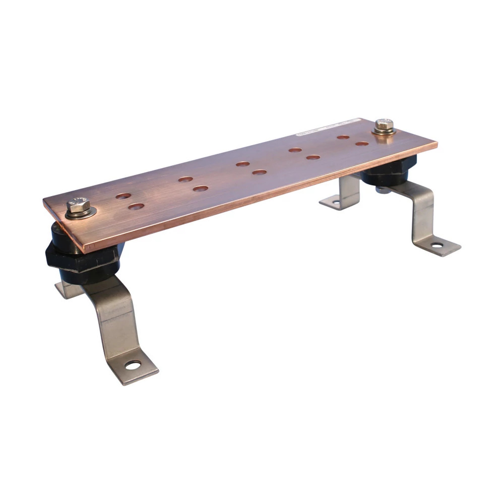 EGBA14436AA Grounding Busbar With Insulators, Brackets, 36 in L x 4 in W, Copper