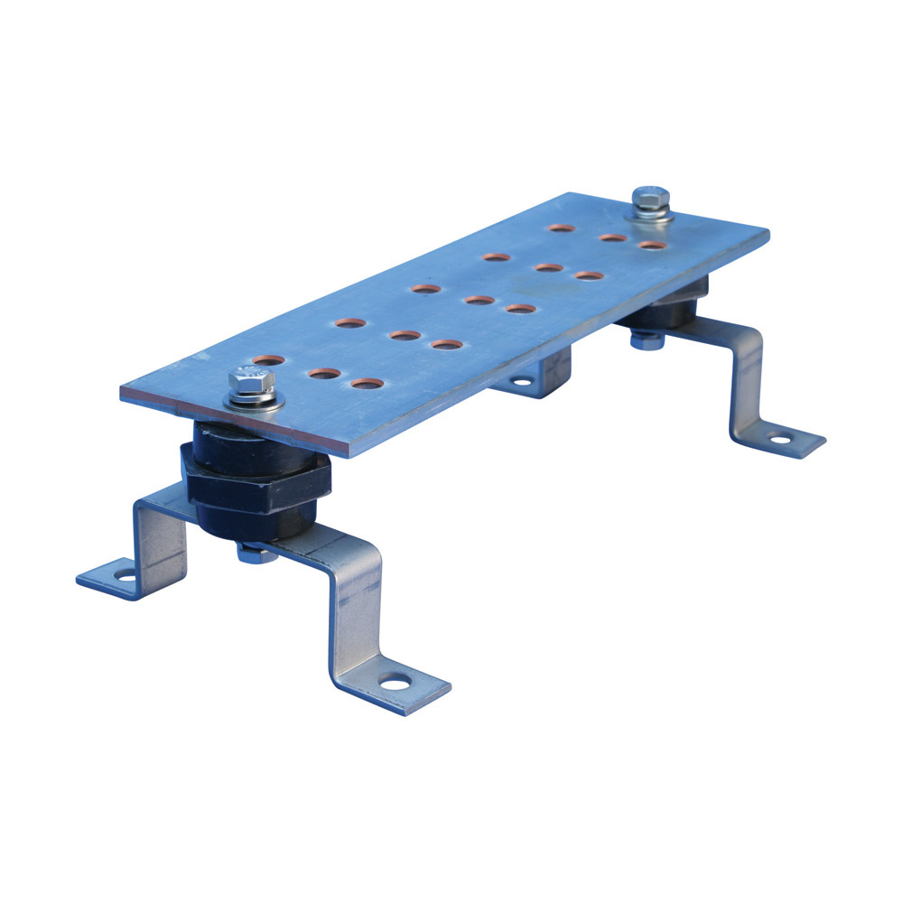 EGBA14436CCT Grounding Busbar With Insulators, Brackets, 36 in L x 4 in W, Copper