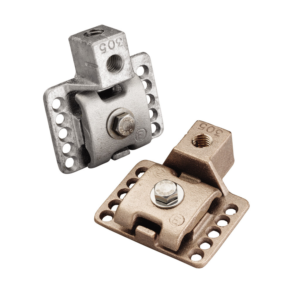 LPC30538 Horizontal/Vertical Imperial Thread Air Terminal Base, Copper, Bare