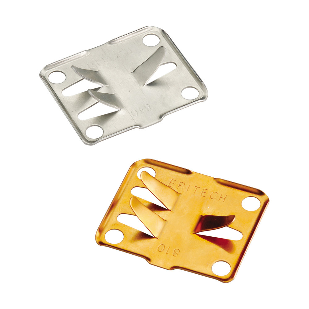 LPC810 Flat Finger Type Stamped Adhesive Cable Fastener, For Use With Hot Pitch, Roofing Compound or Commercial Adhesive on Built-Up Roof Surfaces and 4/0 AWG Maximum Class 1/Class 2 Cable, Crimp Connection, Copper