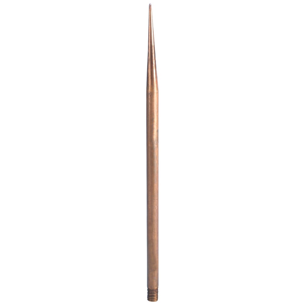 LPC203B Imperial Thread Air Terminal, Sharp Point, 3/8 in Dia, Copper
