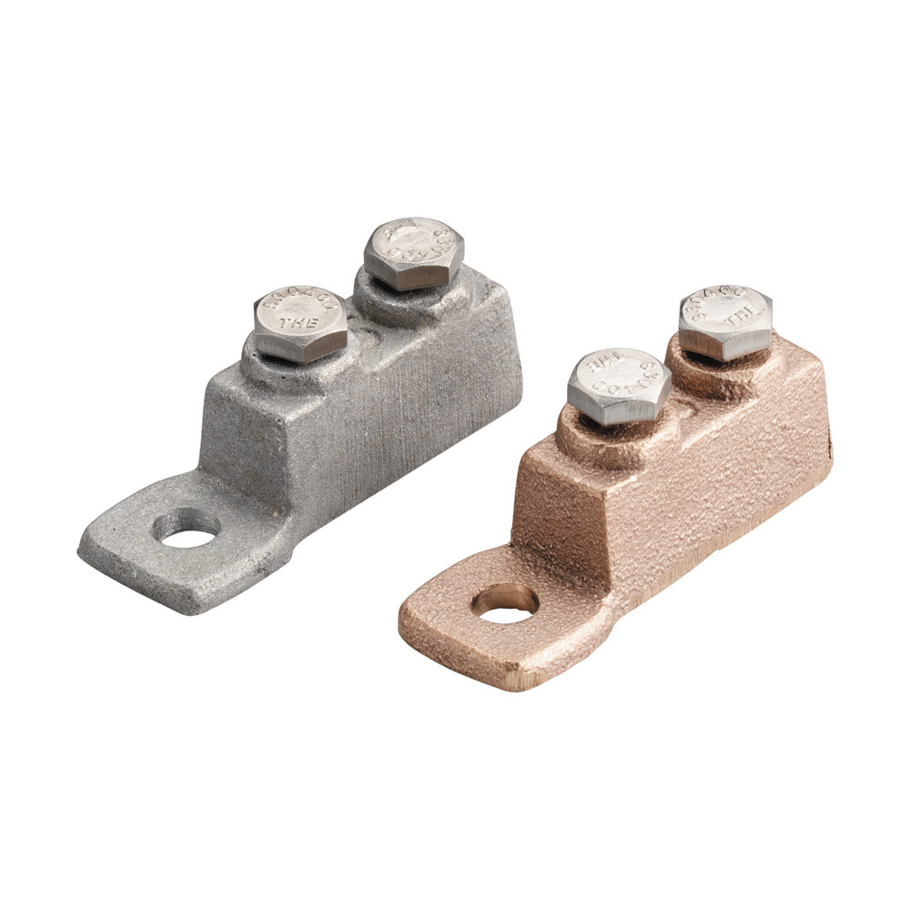 LPC555 Cast Terminal Bonding Lug, Secondary Conductor, 5/16 in Stud, Brass, Bare