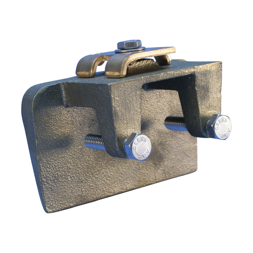 LPC557 2-Bolt Beam Bonding Clamp, 4/0 AWG Conductor, Cast Copper