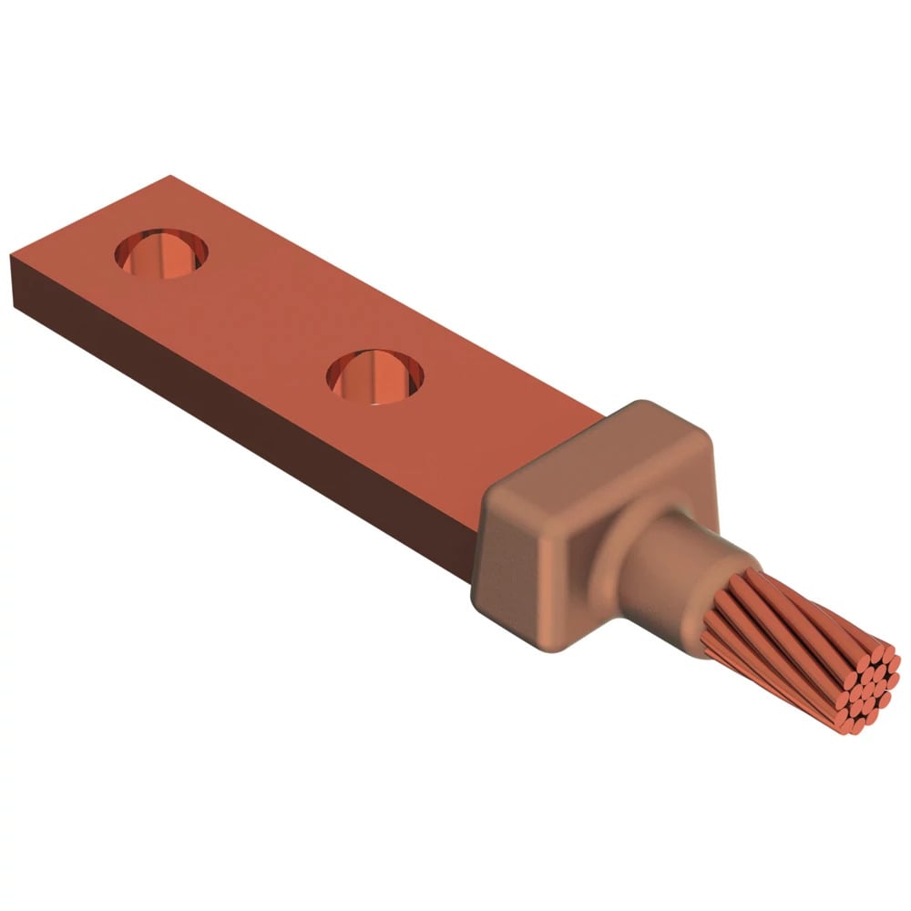 GLCDE2Q Cadweld Type GL Weld Metal Mold, 4/0 AWG Concentric Conductor, Cable to Lug/Busbar Connection, Graphite