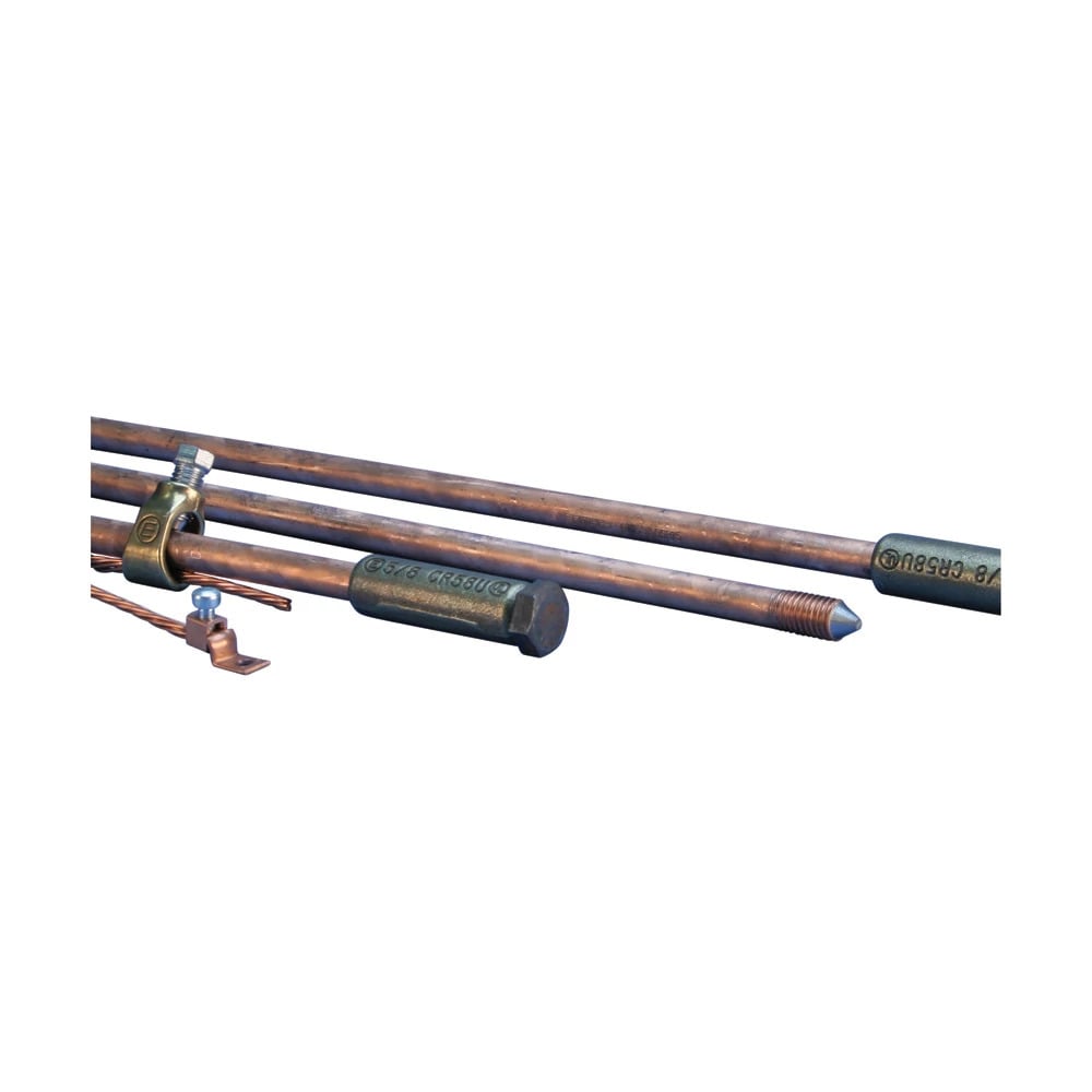 635837 Convenient Portable Ground Rod Kit, 5/8 in Nominal, 3 in OAL, Copper
