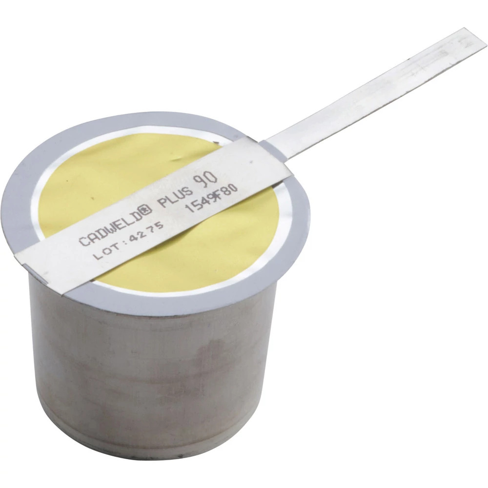 PB90PLUSF80 Cadweld Plus F80 Non-Explosive Welding Material, For Use With Load Bearing Rail Connection, Gray Color Code Ring, Aluminum/Copper Oxide