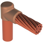 Cable to Ground Rod or Other Rounds, GR, Copper-bonded, 0.75" dia, 1/0 Concentric
