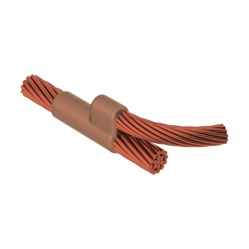 PCC2G1L Cadweld Type PC Weld Metal Mold, 2/0 AWG Run, 4 AWG Concentric Tap Conductor, Cable to Cable Connection, Graphite