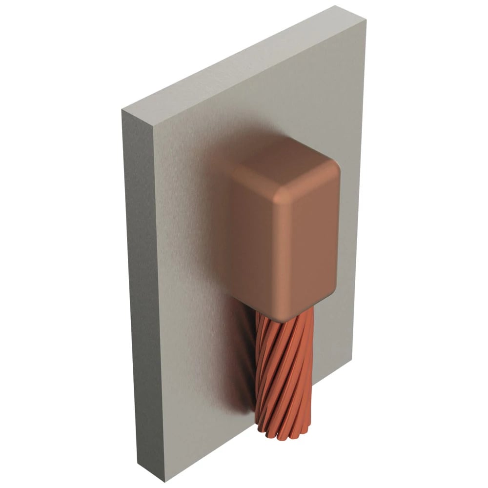 VBC2Q Cadweld Type VB Weld Metal Mold, 4/0 AWG Concentric Conductor, Cable to Steel Connection, Graphite