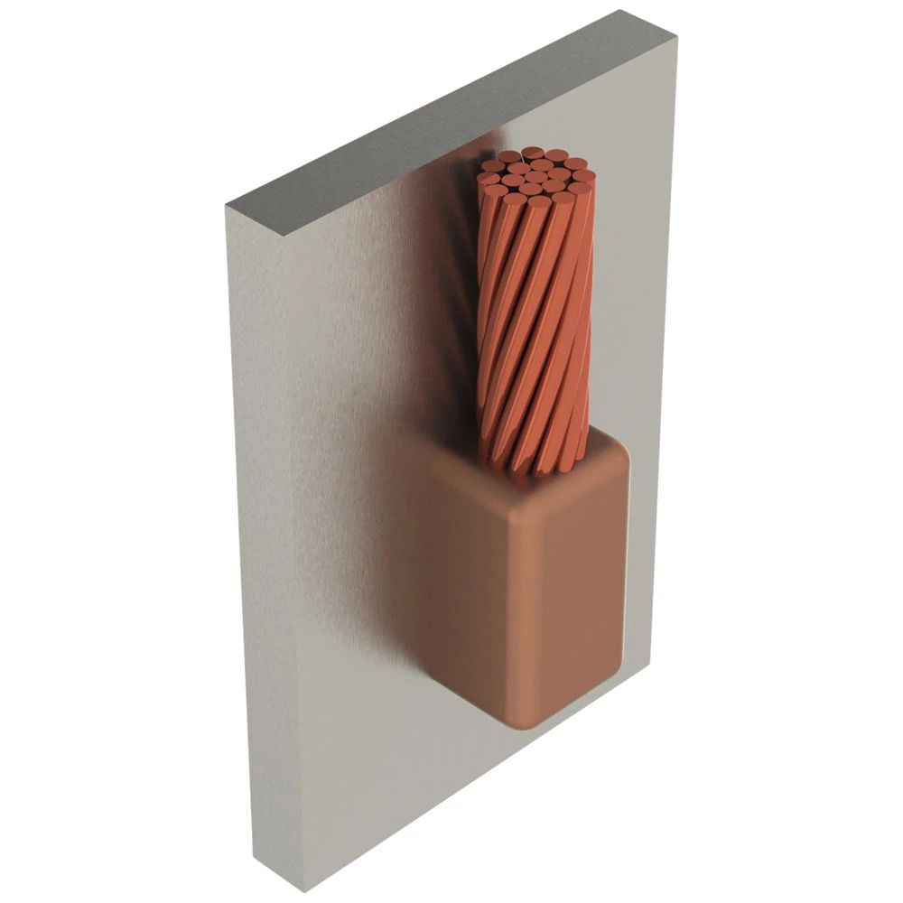 VFC2G Cadweld Type VF Weld Metal Mold, 2/0 AWG Concentric Conductor, Cable to Steel Connection, Graphite
