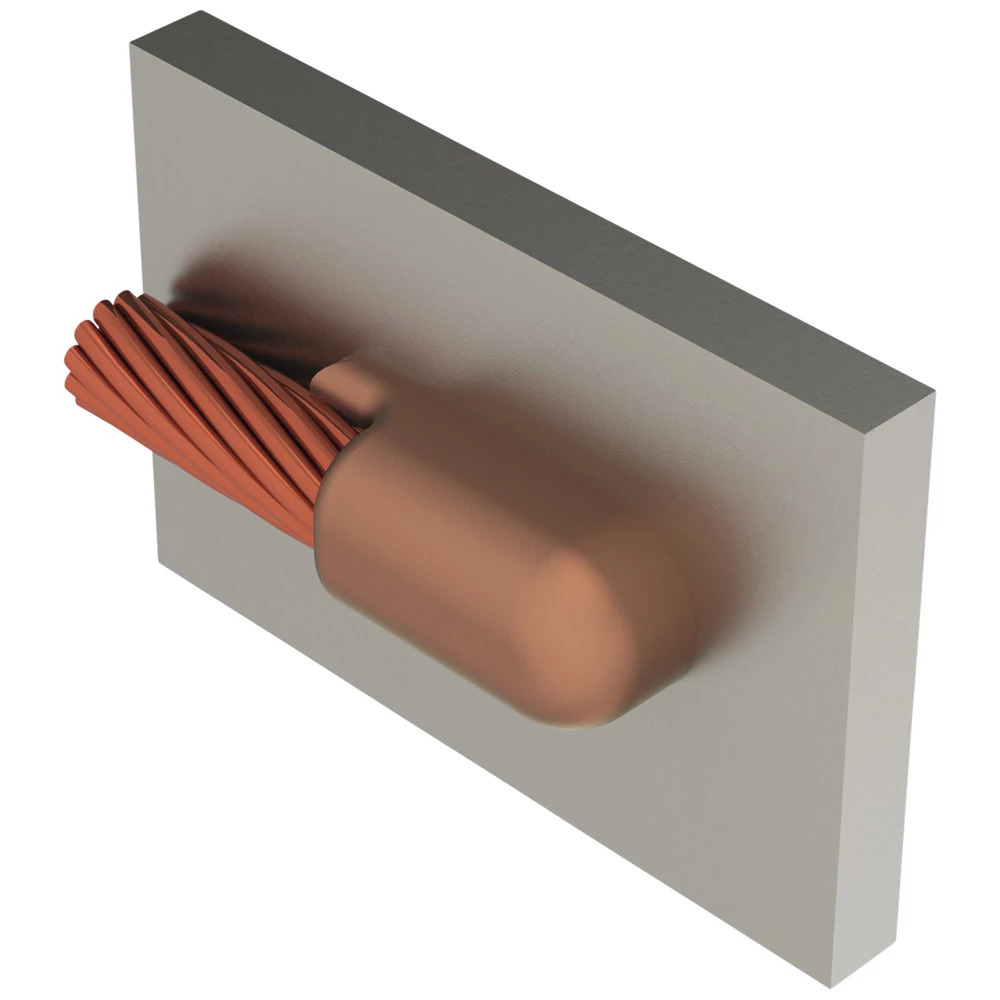 VNC2QRH Cadweld Type VN Weld Metal Mold, 4/0 AWG Concentric Conductor, Cable to Steel Connection, Graphite