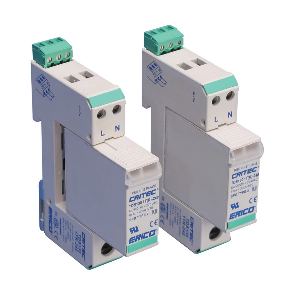 TDS1301TR150 Transient Discriminating Surge Diverter, 120 to 150 V AC, 0 to 100 Hz, 200 kA SCCR