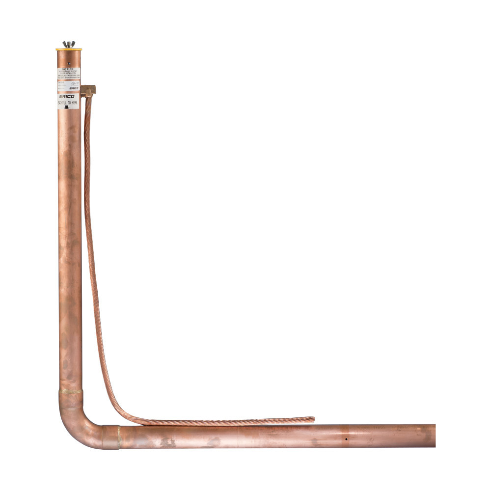 ECRH102Q4U Chemical Ground Electrode Kit With 4/0 AWG Stranded 4 ft L Pigtail, 10 ft L x 32 in D, Copper