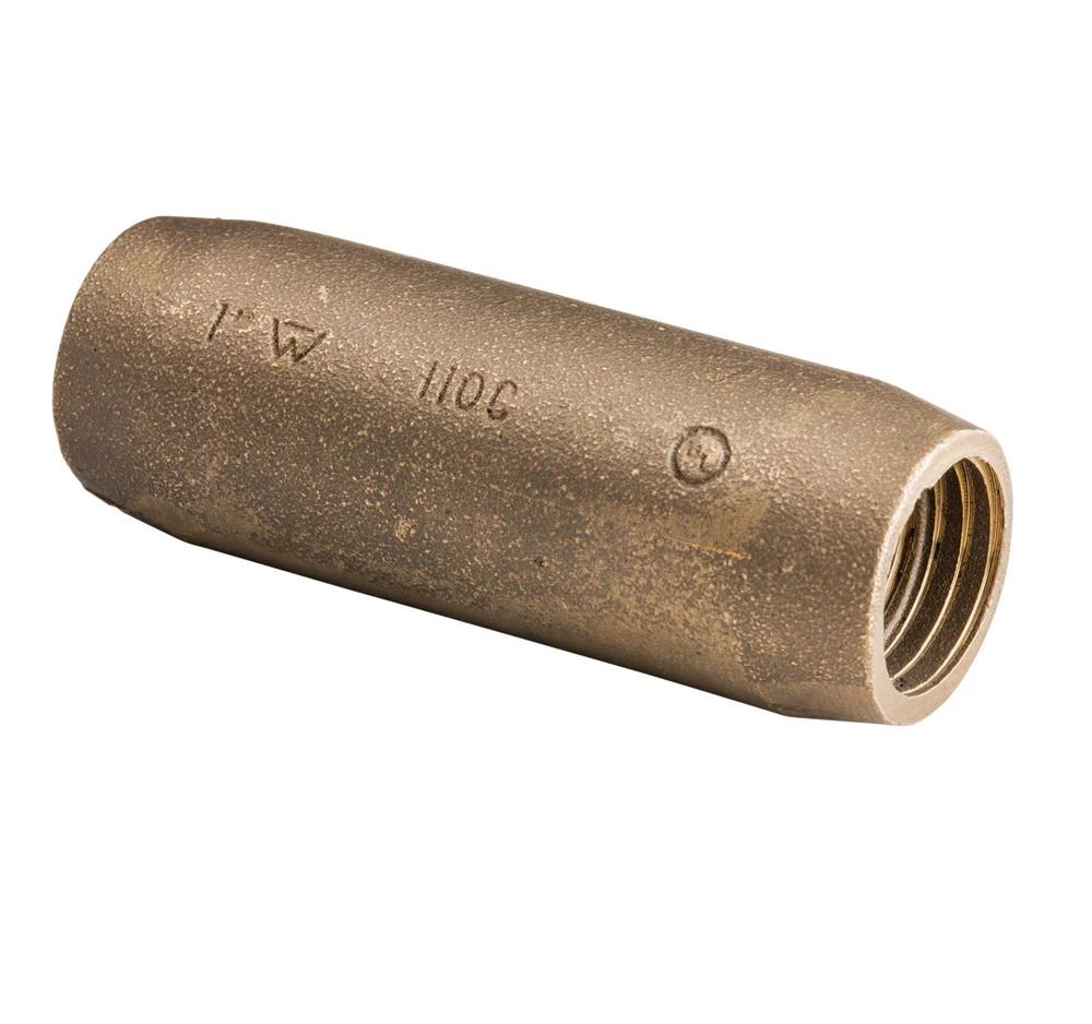 CR12S High Strength Sectional Threaded Coupler, 9/16 in Dia, 9/16 in Thread, For Use With Copper Bonded Ground Rod, Silicon Bronze