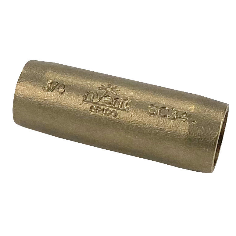 CR34 High Strength Sectional Threaded Coupler, 3/4 in Dia, 3/4 in Thread, For Use With Copper Bonded Ground Rod, Silicon Bronze