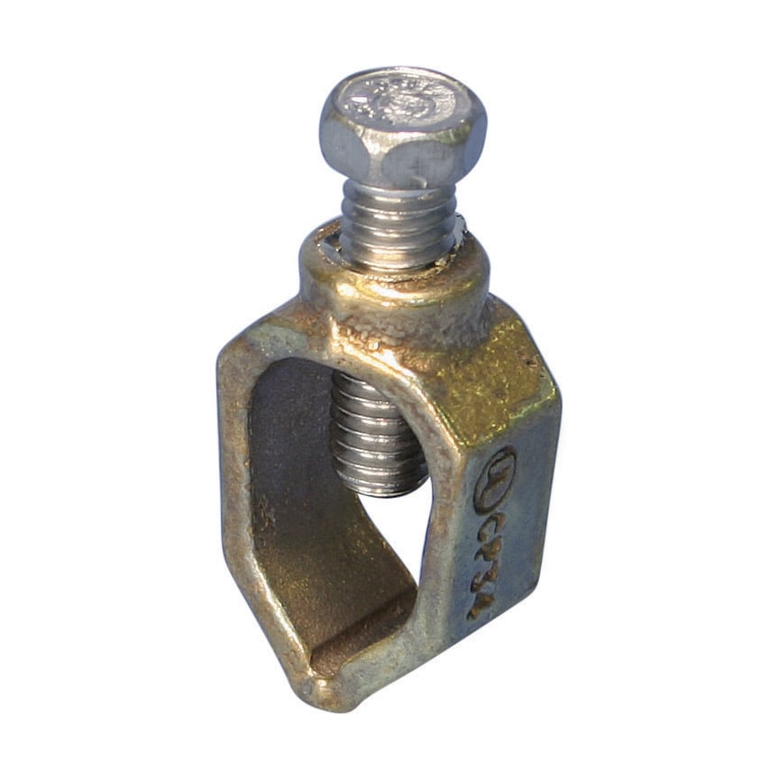 CP34 Standard Duty Universal Ground Rod Clamp, 1/2 to 3/4 in Rod, 8 AWG Solid/2 AWG Stranded Conductor, Silicon Bronze