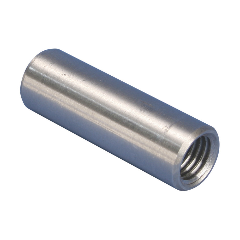 CR34SS Threaded Coupler, 3/4 in Dia, 3/4-10 Thread, For Use With Stainless Steel Ground Rod, 304 Stainless Steel