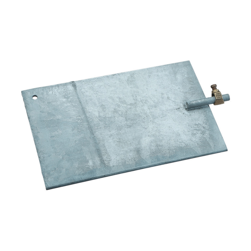 EGGPC Ground Plate, 16 in L x 10 in W x 1/4 in THK Plate, Steel, Electro-Galvanized