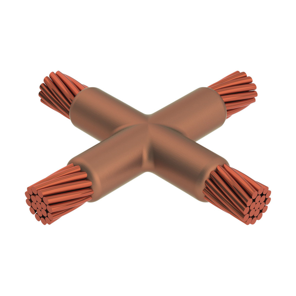 XAC2Q2C Type XA Weld Metal Mold, 4/0 AWG Concentric Run, 1/0 AWG Concentric Tap Conductor, Cable to Cable Connection, Graphite