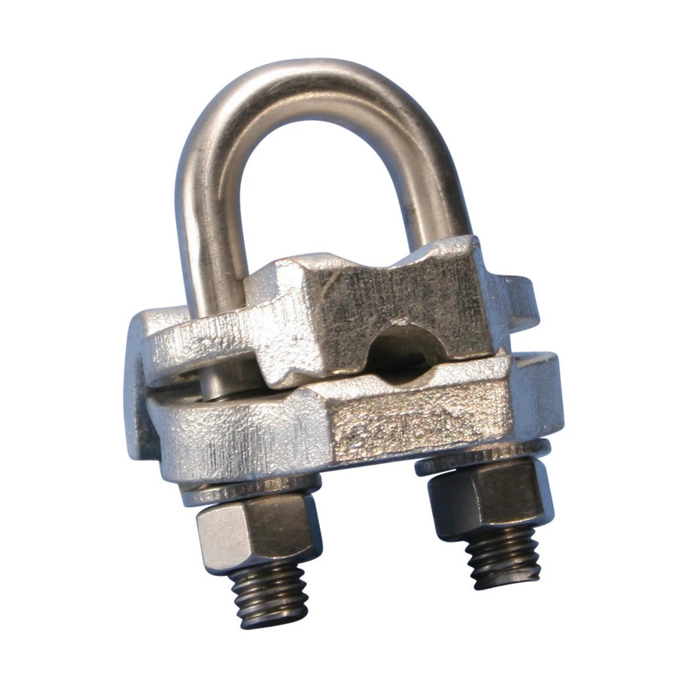 GC065 U-Bolt Ground Rod Clamp, 5/8 to 3/4 in Rod, 2/0 AWG Solid to 250 kcmil Stranded, 70 to 120 sq-mm Stranded Conductor, 304 Stainless Steel/Bronze
