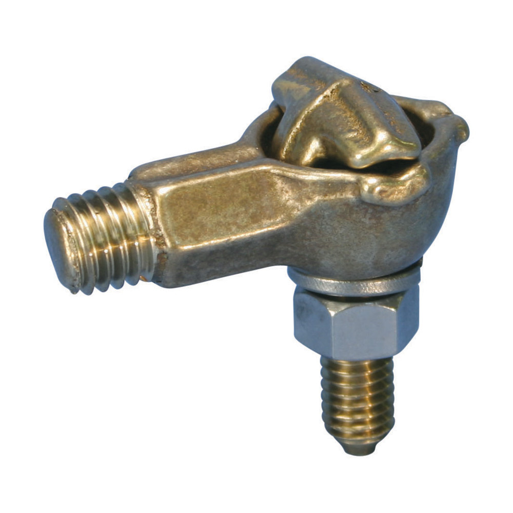TGC2/0 Transformer Tank Grounding Connector With Rotating Eye Bolt, For Use With EEI-NEMA Distribution Transformer, #10 AWG Solid to 2/0 AWG Stranded Conductor, 1/2 UNC Thread, 302 Stainless Steel/304 Stainless Steel/Bronze