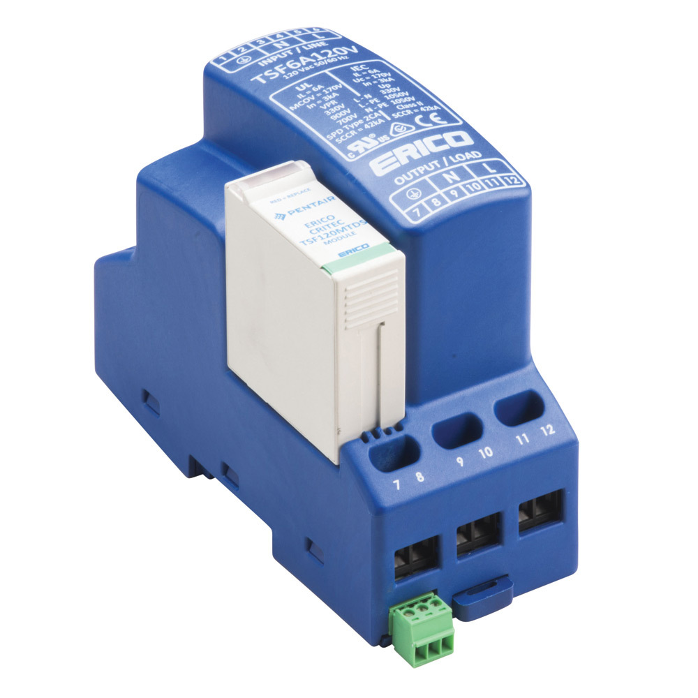 TSF20A120V Transient Surge Filter, 120 V AC, 2W+G Wires, Thermoplastic