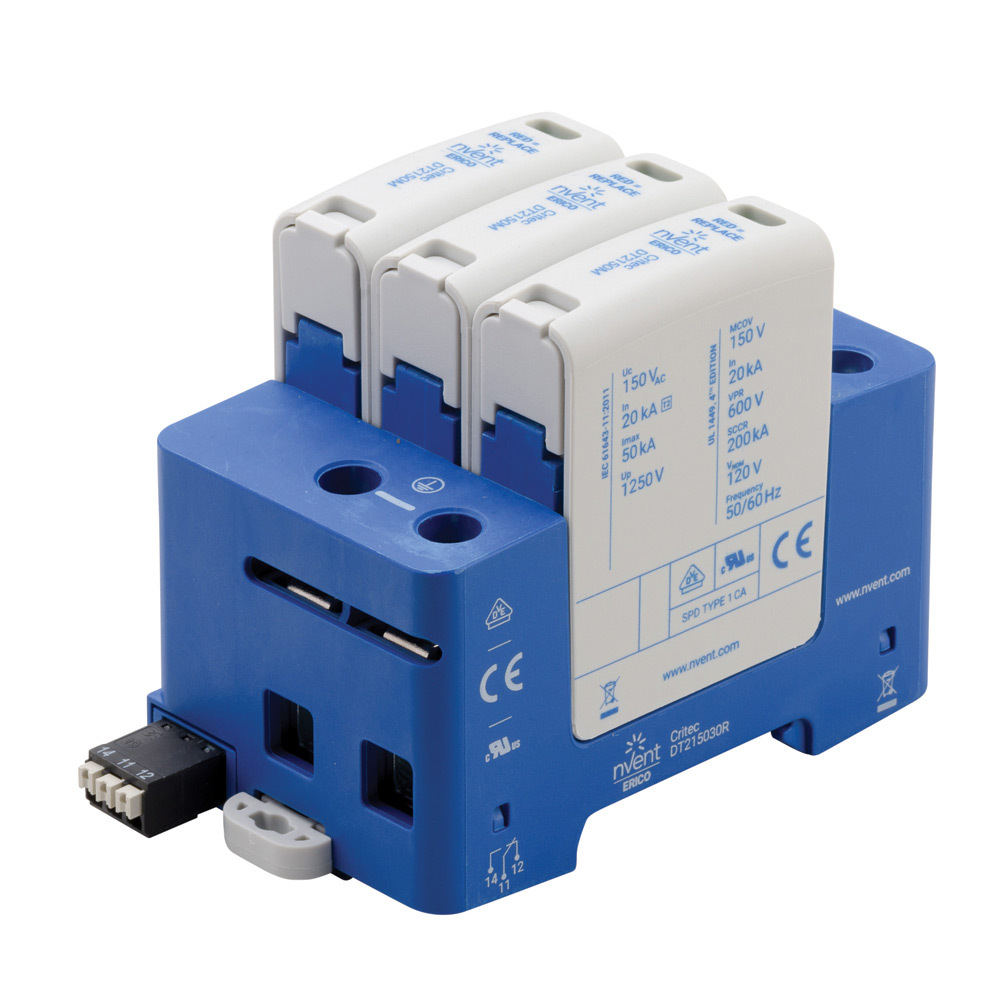 DT215030R 3+0 Mode Surge Protection Device, 120 V AC, 200 kA SCCR