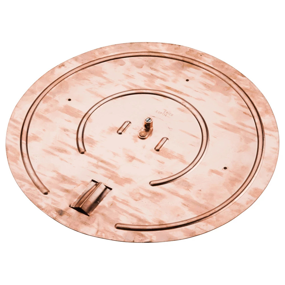 EGP114 Non-Insulated Ground Plate, 14 in Dia x 0.025 in THK Plate, 14 AWG Solid to 4 AWG Stranded Cu, 2.5 to 16 sq-mm Stranded Cu Wire, Copper