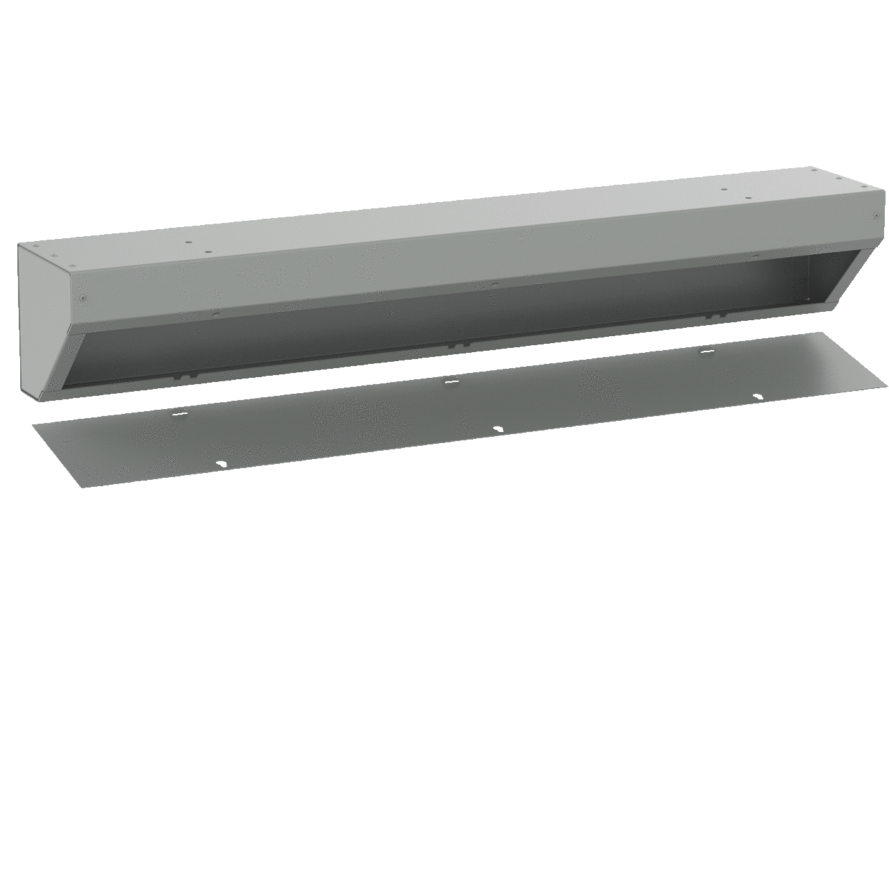 AT121260 F40AT Angled Wiring Trough, 60 in L x 12 in W x 12 in H, Steel