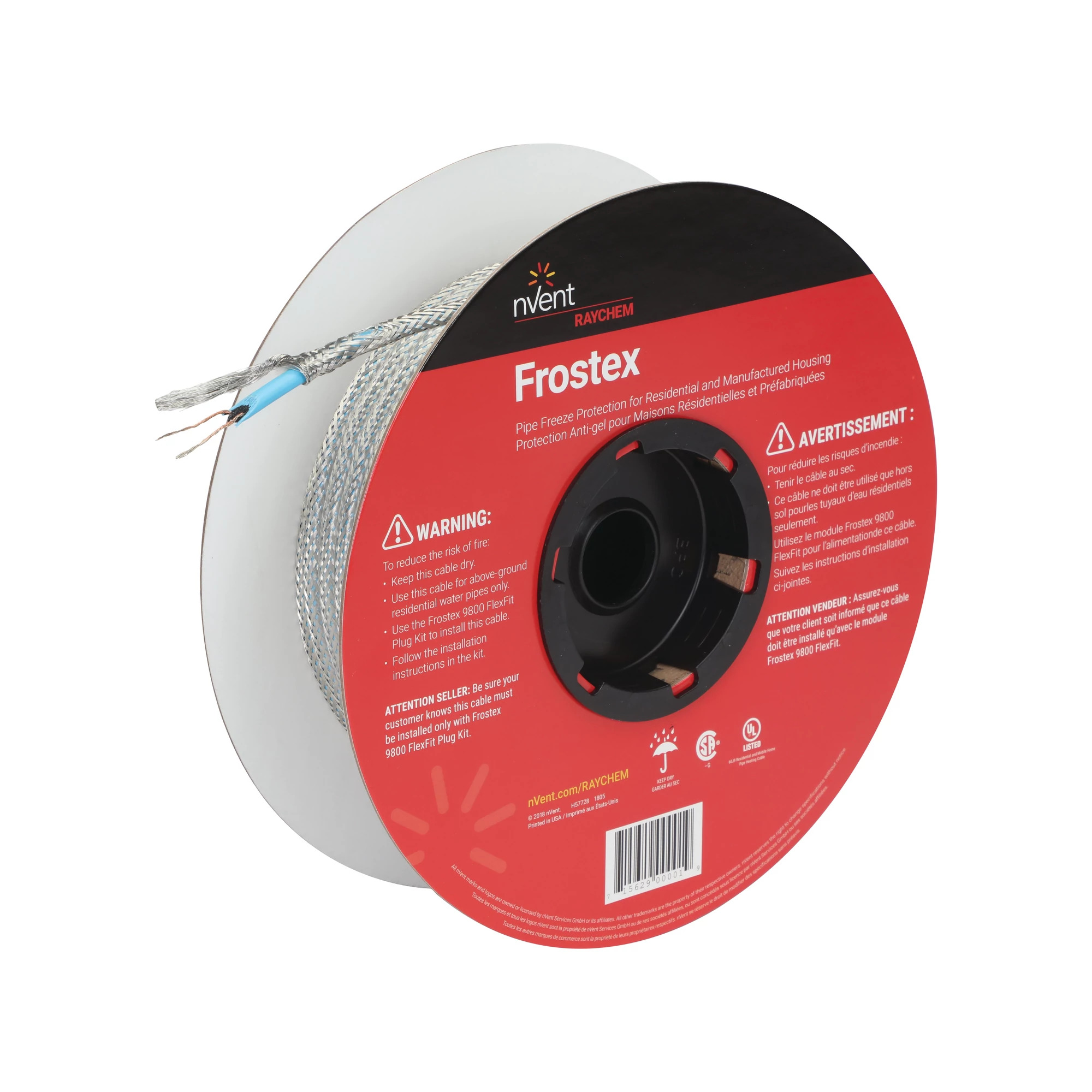 777445-000 Frostex Self Regulating Heating Cable, (2) Conductors, 120 V
