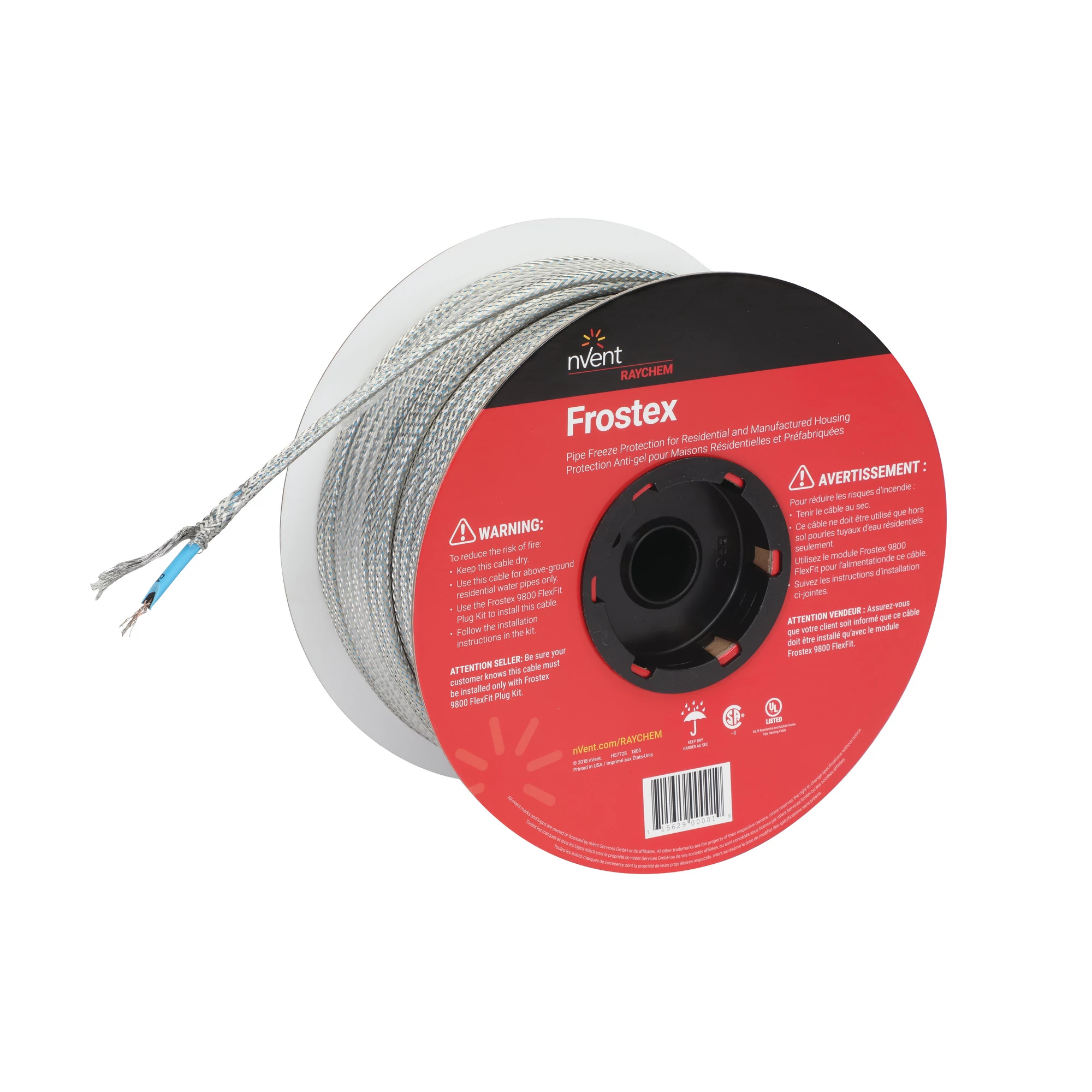 702549-000 Frostex Self Regulating Heating Cable, (2) Conductors, 120 V