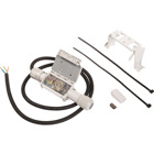 Powered splice kit with 5' power lead wires, a conduit fitting, two end seals