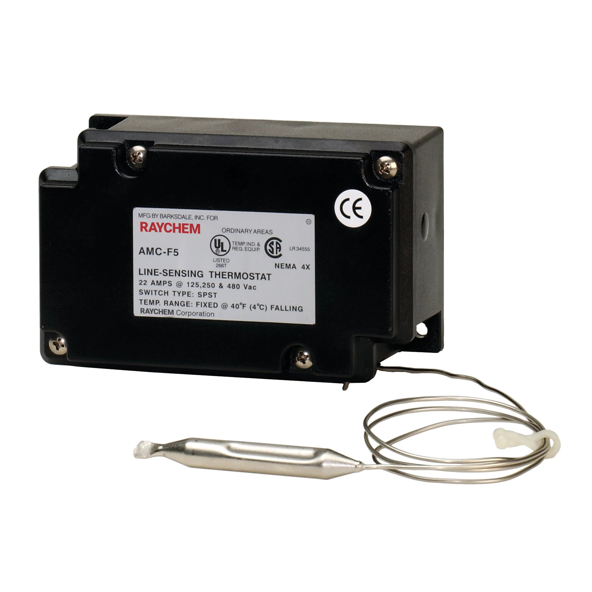 031661-000 Ambient Sensing Mechanical Thermostat, SPST, Pigtail Terminal