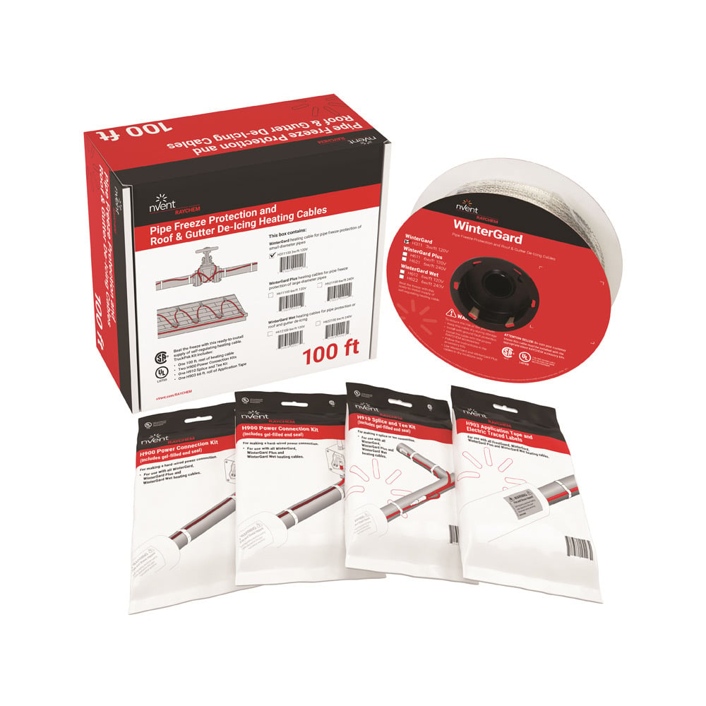 144941-000 WinterGard Self-Regulating Heating Cable, 2 Conductors, 120 VAC, 0.025 A, Tinned Copper Braided Metal Shield