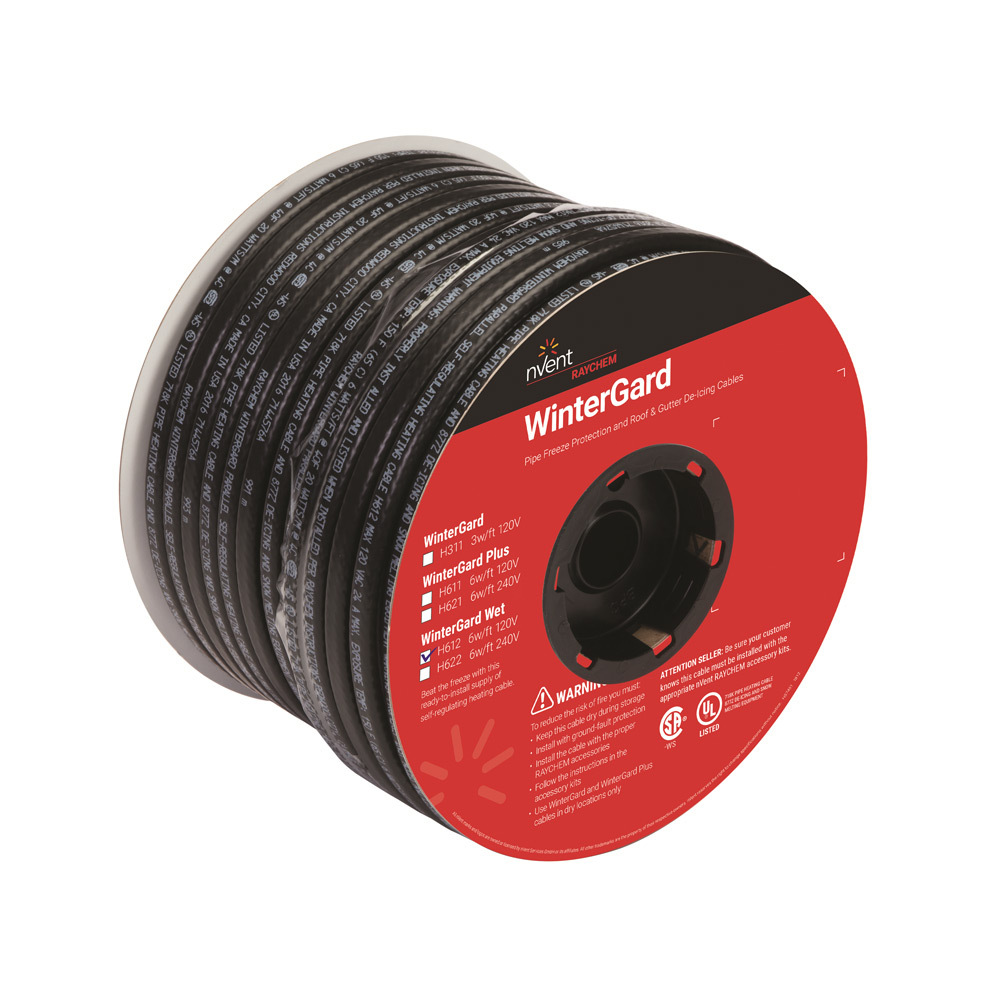 H612250 Wintergard Wet Self-Regulating Heating Cable, (2) Conductors, 120 VAC, 0.05 A