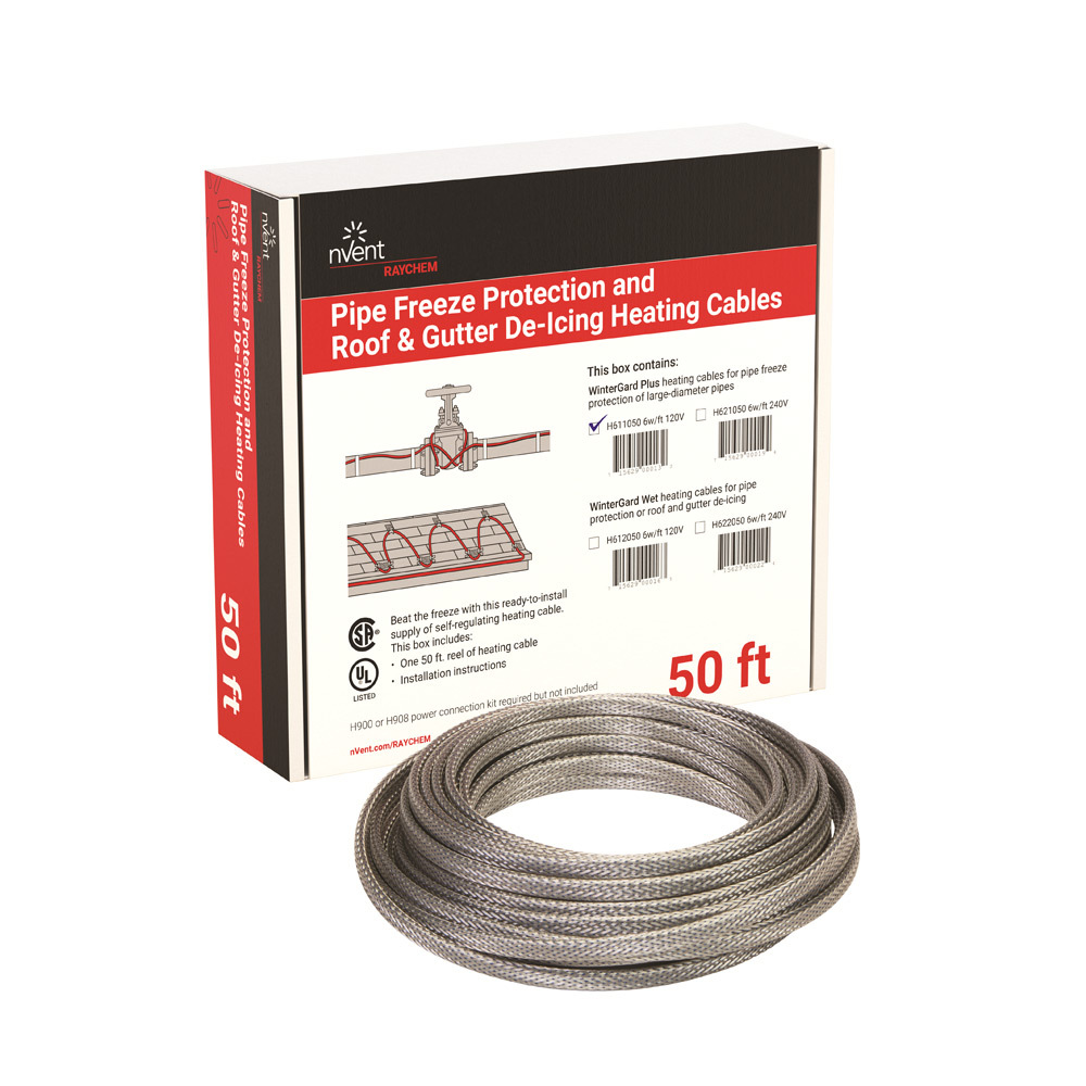 H611050 Wintergard Self-Regulating Heating Cable, (2 None) Conductors, 120 V AC, 2.5 A