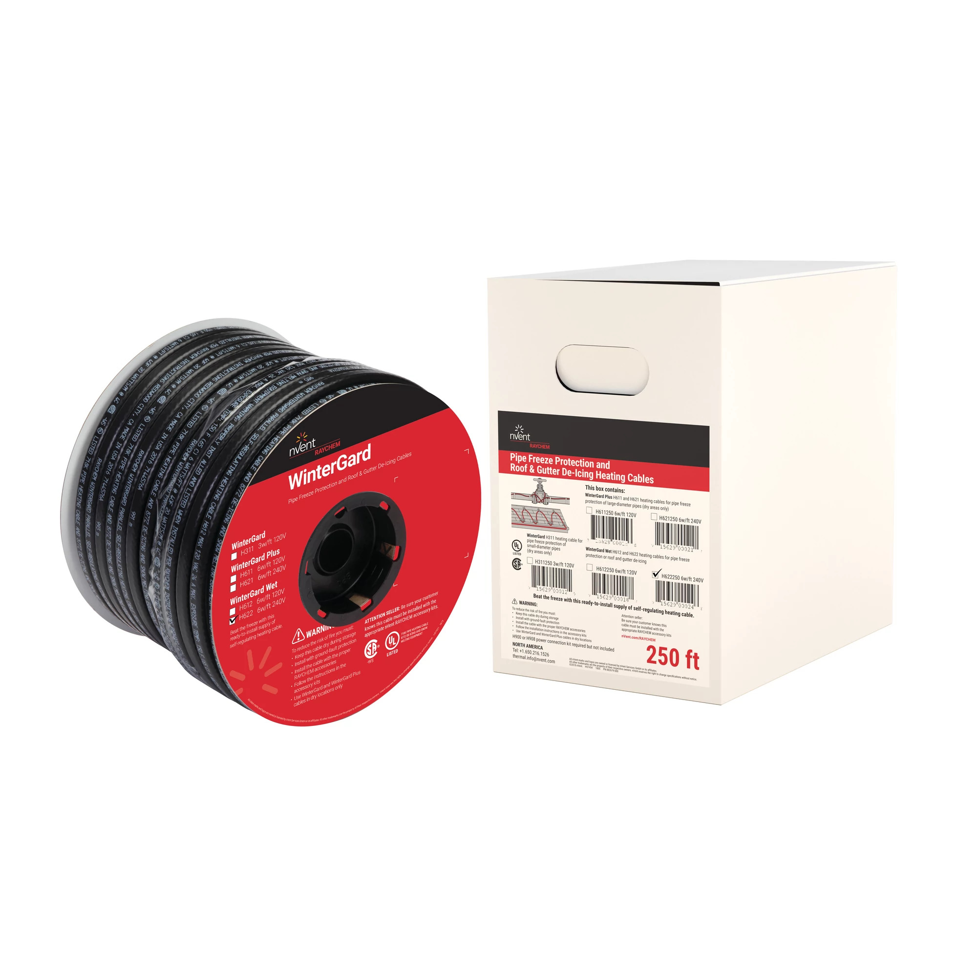 H622250 Wintergard Wet Self-Regulating Heating Cable, (2) Conductors, 240 VAC, 0.05 A