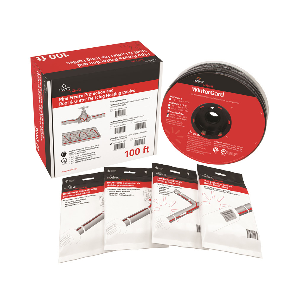 H6121000 Wintergard Wet Self-Regulating Heating Cable, (2) Conductors, 120 VAC, 0.05 A