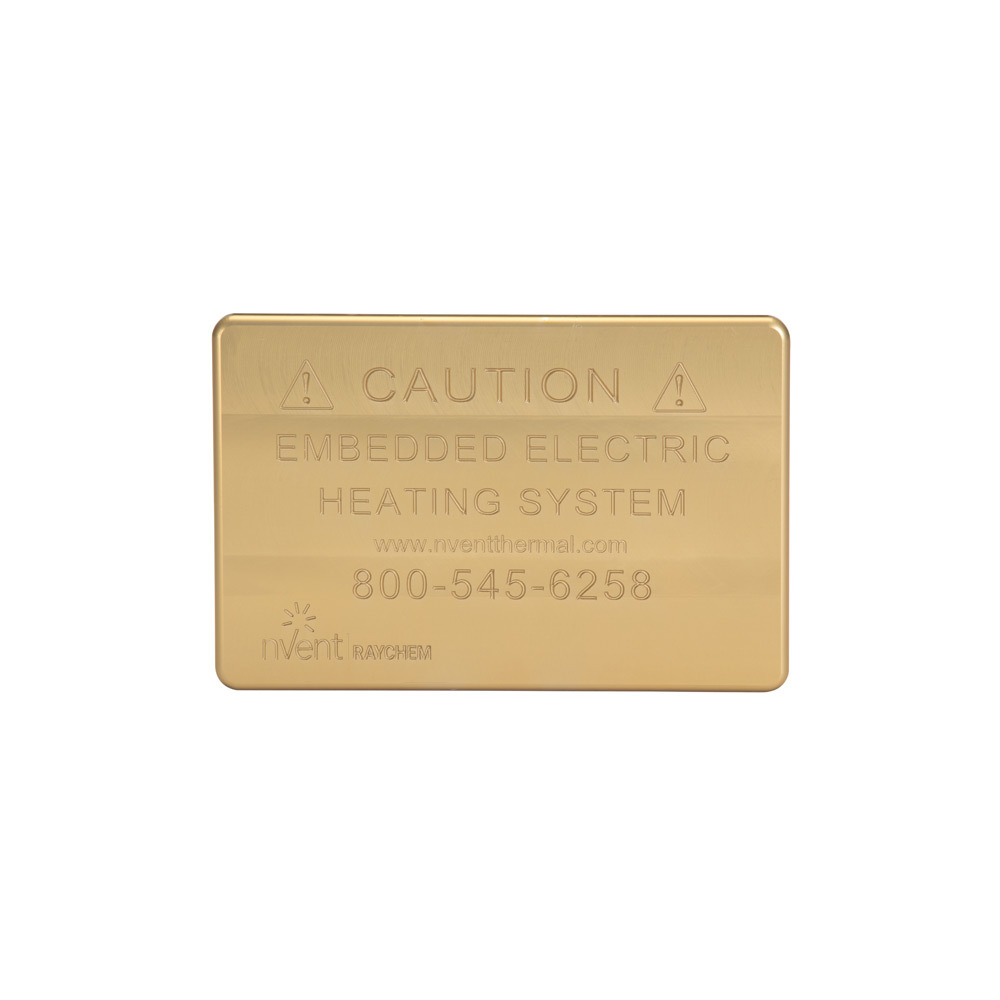 SMCS Labels/Sign/Tags Caution Sign, 4 in H x 6 in W, Anodized Aluminum, Fastened Mounting