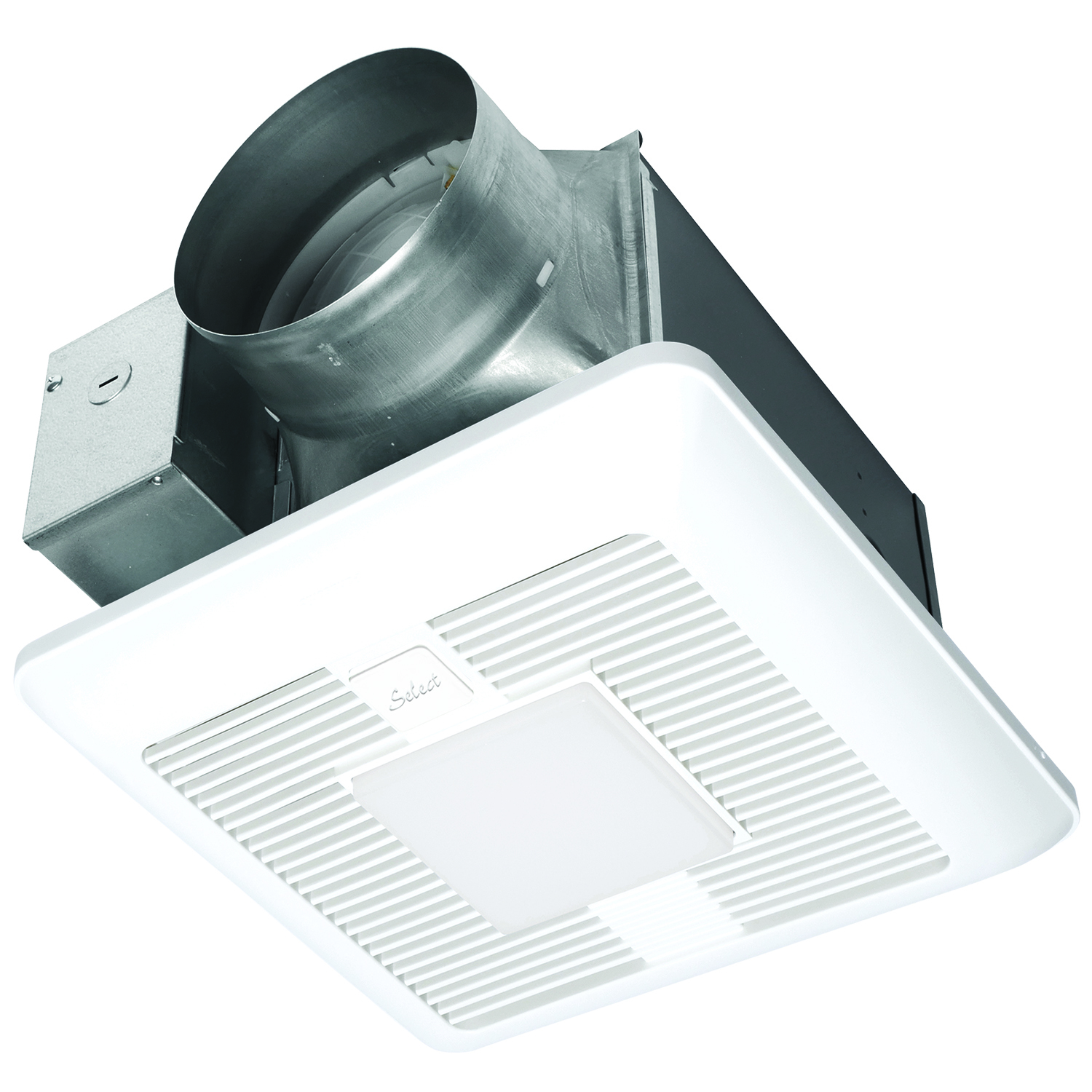 FV-1115VKL2 WhisperGreen Select Speed Selector Ventilation Fan With Light, (1) Lamp, 14.9 W Fixture, 120 V AC, Zinc Aluminum Magnesium Housing