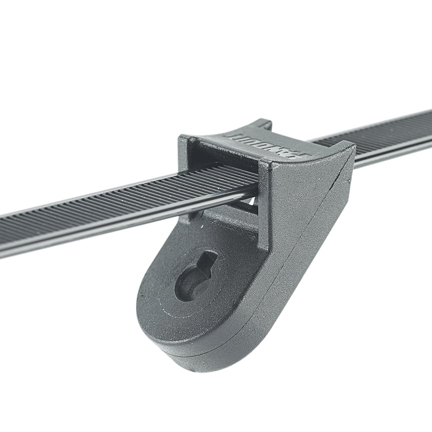 TMEH2S8-3E-C350 Extra Heavy Duty Weather-Resistant Cable Tie Mount, Threaded Mount, Nylon 6.6, Black