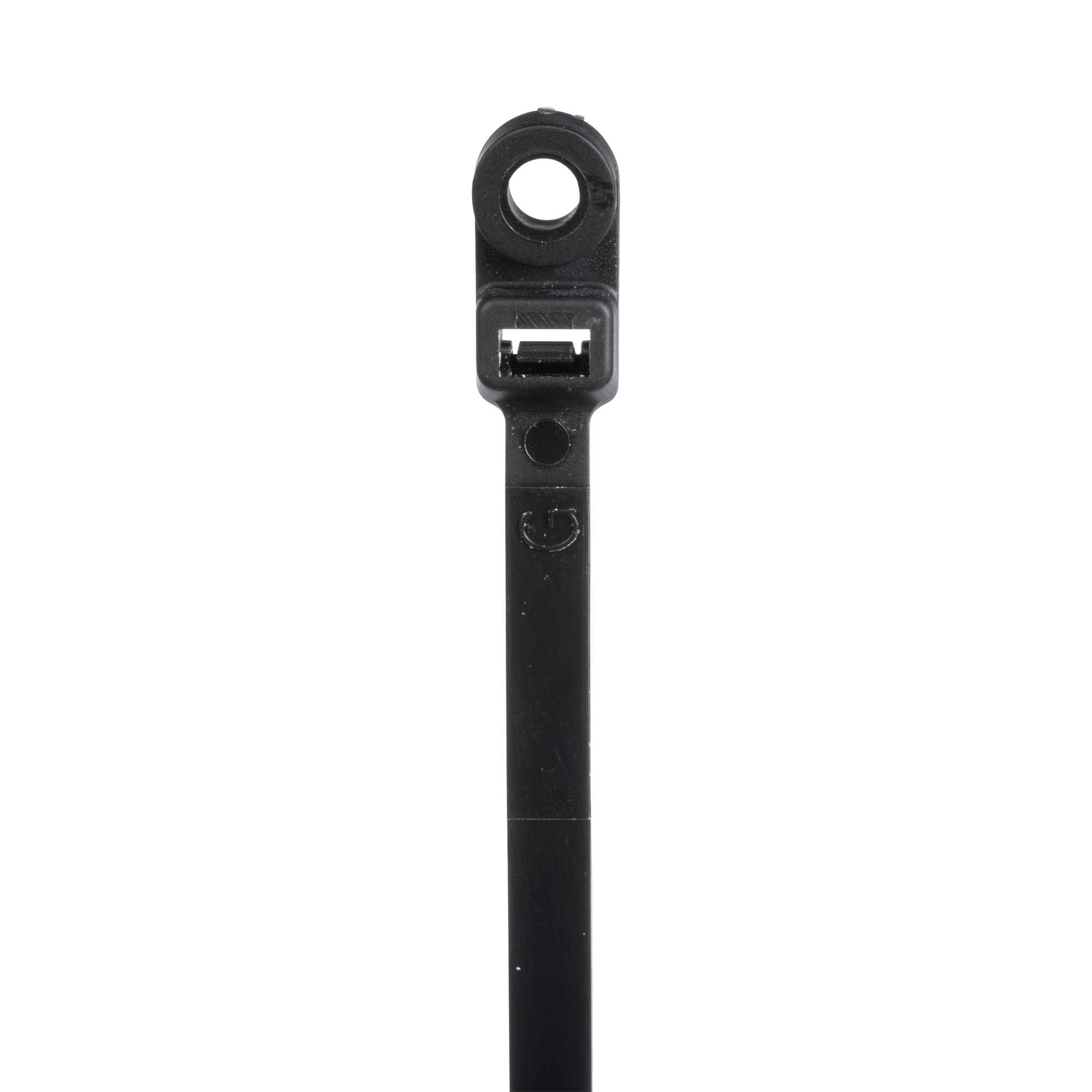SC8-50-S10-C0 StrongHold SC Series Weather-Resistant Plenum Rated Curved Tip Standard Cable Tie, 7.87 in L x 0.19 in W x 0.061 in THK, Nylon 6.6, Black