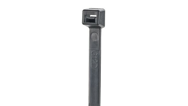 S17-50-C0 StrongHold S Series Weather-Resistant Straight Tip Standard Cable Tie, 16.9 in L x 0.19 in W x 0.051 in THK, Nylon 6.6, Black