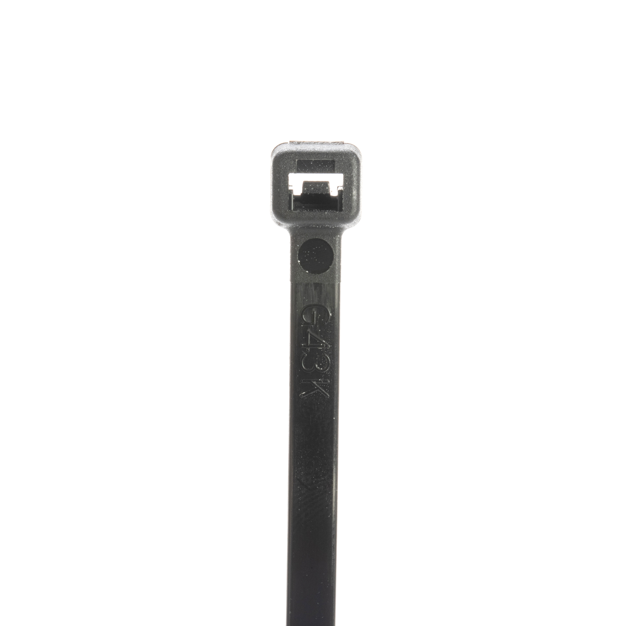 S8-50-M0 StrongHold S Series Weather-Resistant Plenum Rated Curved Tip Standard Cable Tie, 8.46 in L x 0.19 in W x 0.049 in THK, Nylon 6.6, Black