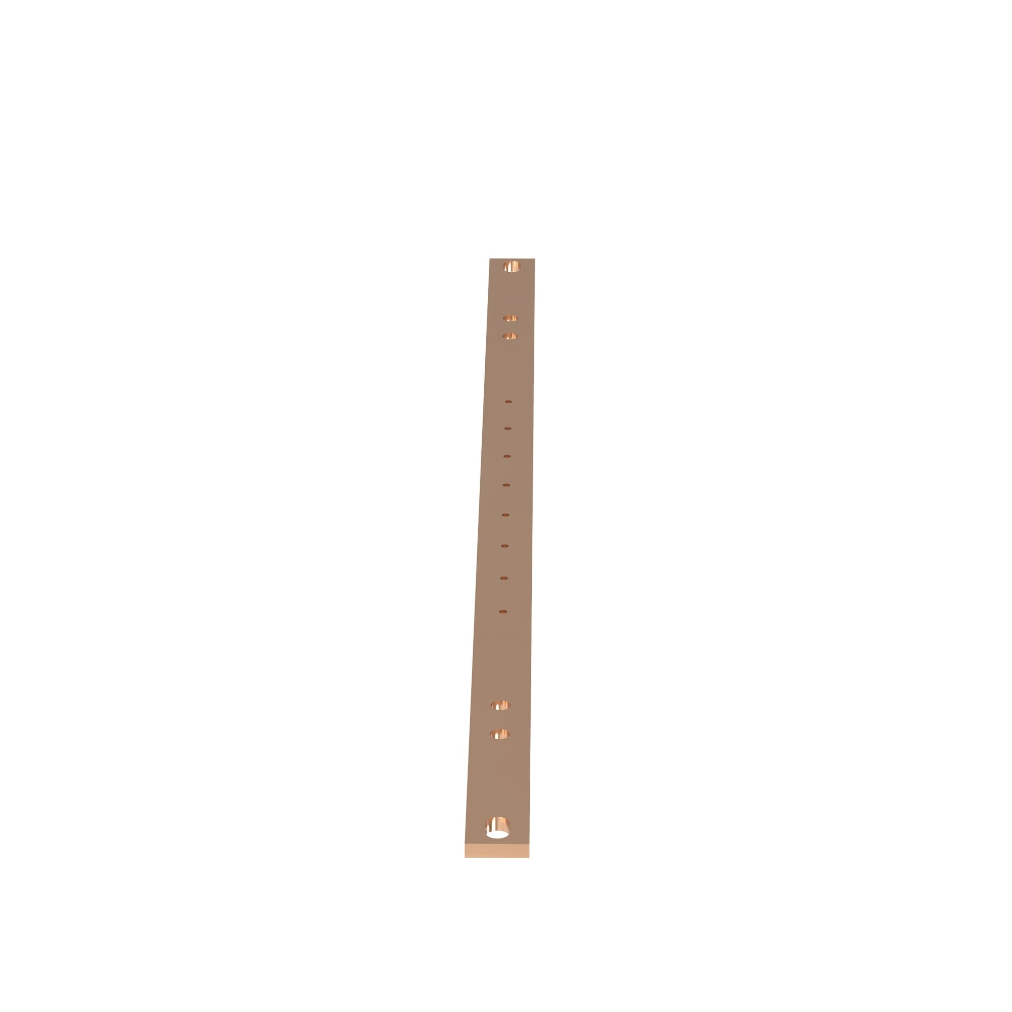 RGRB19B Grounding Busbar Kit, 19 in L x 3/4 in W, 8 Holes, Copper