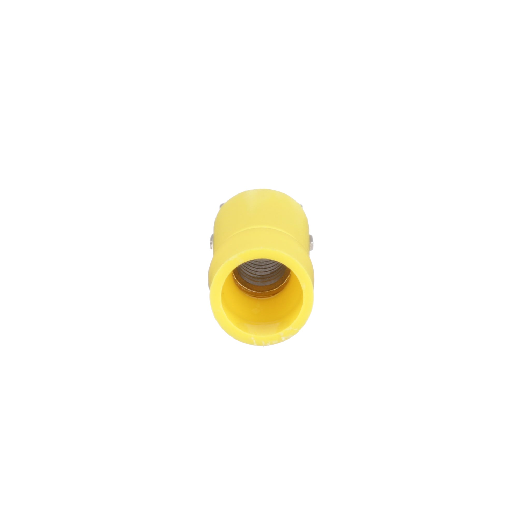 EDV10-250M-Q StrongHold DV-M Barrel Insulated Loose Piece Disconnect, 12 to 10 AWG Conductor, 0.25 in W x 0.032 in THK Tab, Brazed Seam/Funnel Entry Barrel, Copper, Yellow