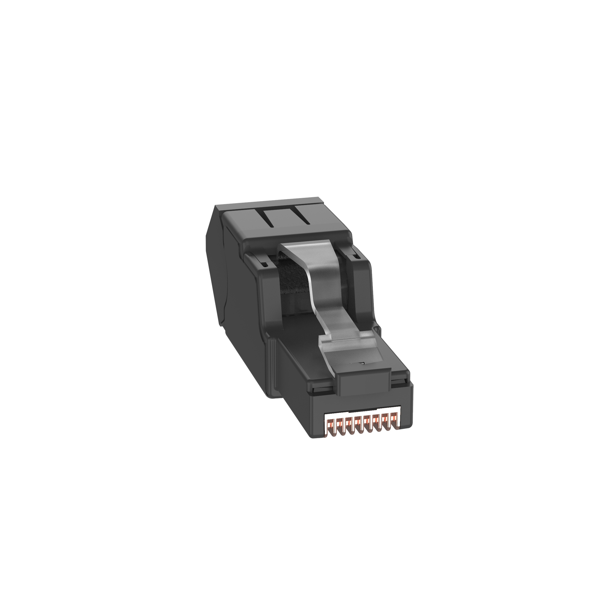 RJ45, Cat 6A Angled UTP Field Term Plug, 22-26 AWG