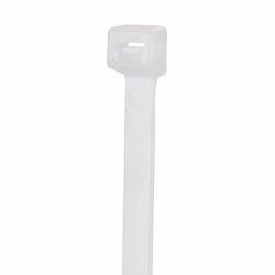 S8-18-M StrongHold S Series Curved Tip Miniature Cable Tie, 7.87 in L x 0.1 in W x 0.045 in THK, Nylon 6.6, Natural